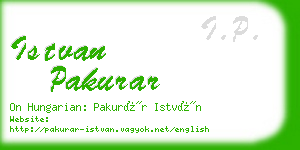 istvan pakurar business card